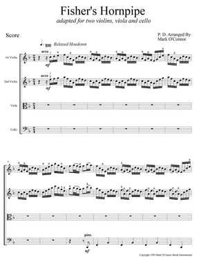 O'Connor, Mark - Fisher's Hornpipe for 2 Violins, Viola, and Cello - Score - Digital Download