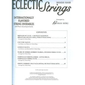 Eclectic Strings Book 1 for Orchestra with Piano - Arranged by Goran Berg - Alfred Publication