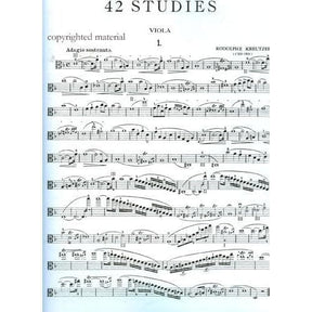 Kreutzer, Rodolphe - 42 Studies - Viola solo - Kalmus Edition