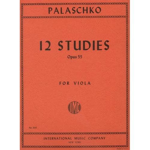 Palaschko - 12 Studies, Op 55 For Viola Published by International Music Company