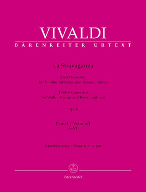 Vivaldi, Antonio - La Stravaganza Vol 1, 1-6 - Op 4 - for Violin and Piano - Barenreiter URTEXT