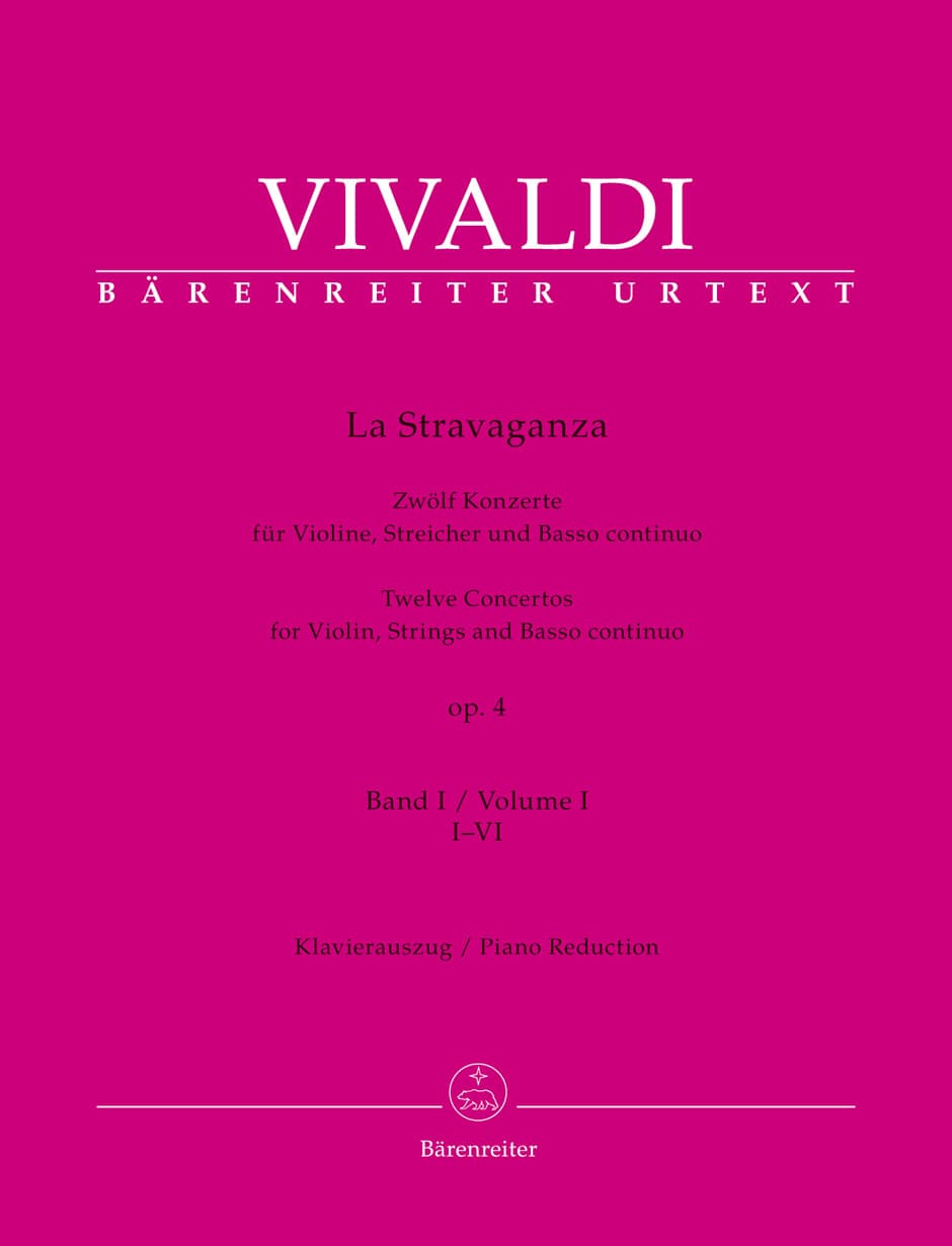 Vivaldi, Antonio - La Stravaganza Vol 1, 1-6 - Op 4 - for Violin and Piano - Barenreiter URTEXT