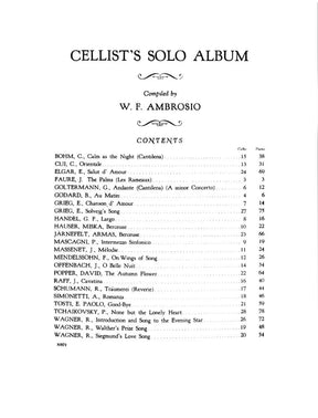 Ambrosio, WF - Cellist's Solo Album - Carl Fischer Edition