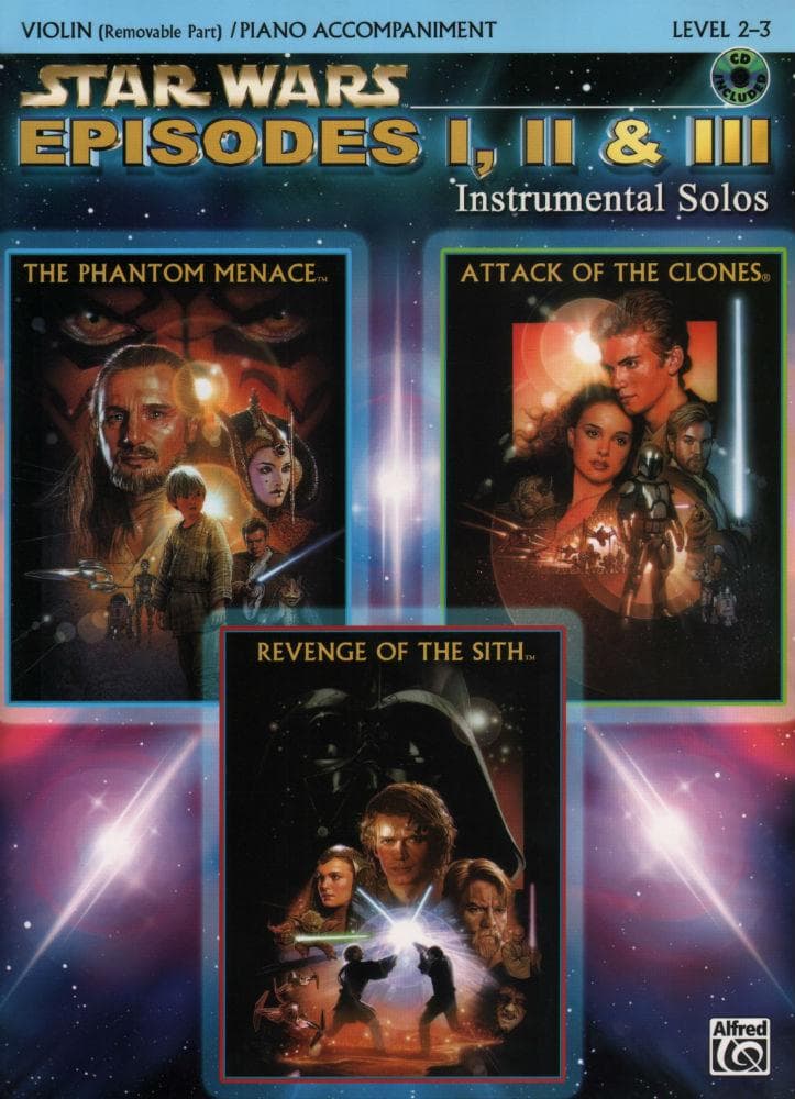 Star Wars Episodes I - II - III, Violin Book & CD Published by Alfred Music Publishing