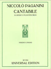 Nicolo Paganini - Cantabile - Violin and Piano - Universal Edition