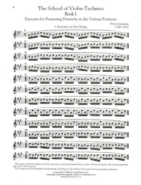 Schradieck - The School of Violin Technics, Books 1-3 and Complete Scale Studies for Violin - Schirmer's Library of Musical Classics