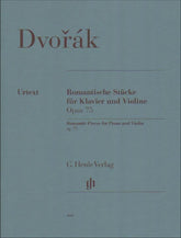 Dvorák, Antonín - Four Romantic Pieces, Op 75 - Violin and Piano - edited by  Kurt Guntner - published by G Henle Verlag URTEXT