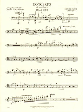 Elgar, Edward - Concerto in E minor - for Cello - with Optional 2nd Cello, Commentary and Preparatory Exercises by Daniel Morganstern - International