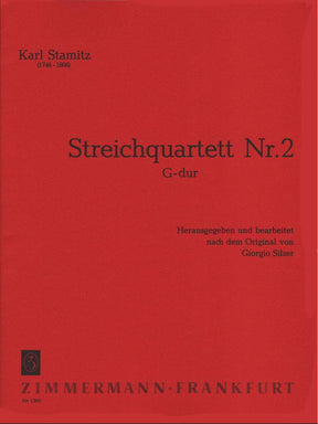 Stamitz - Quartet No 2 In G Major Published by Zimmermann - Frankfurt