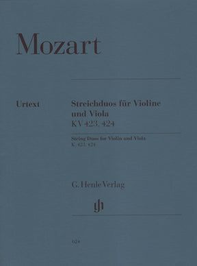 Mozart, WA - String Duos, K 423 and 424 - Violin and Viola - edited by Anja Bensieck - G Henle Verlag URTEXT