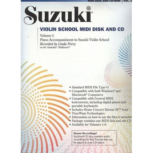 Suzuki Violin School Piano Accompaniment MIDI/CD-ROM, Volume 5
