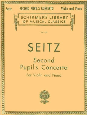 Seitz, Fritz (Friedrich) - Student's Concerto No 2 in G Major, Op 13 - Violin and Piano - Schirmer