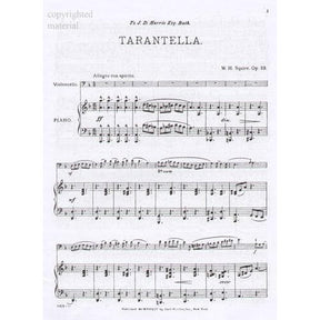 Squire, William Henry - Tarantella Op 23 For Cello and Piano Published by Carl Fischer