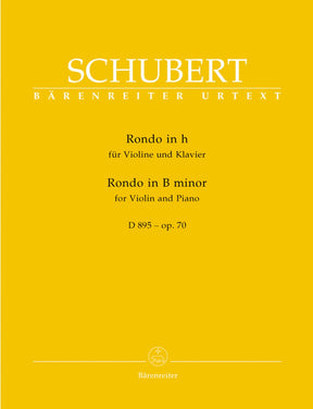 Schubert, Franz - Rondeau Brillante in b minor, Op 70 For Violin and Piano URTEXT Published by Barenretier