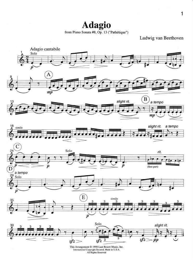 Music for Four, Volume 2 - Part 2 (Violin/Oboe/Flute) - arranged by Daniel Kelley - Last Resort Music