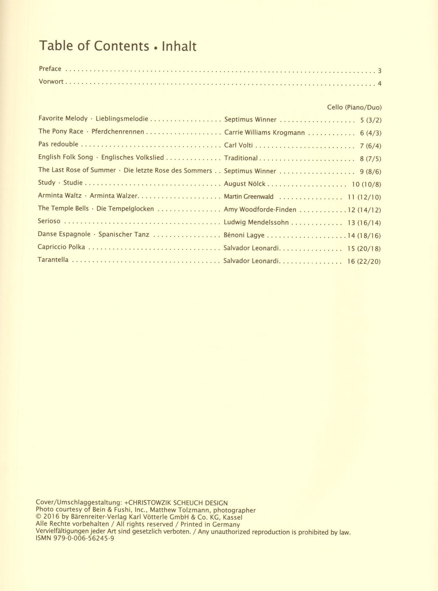 The Sassmannshaus Tradition - Cello Recital Album Volume 2 - 12 Recital Pieces in First Position - for Cello and Piano (or Two Celli)- published by Barenreiter