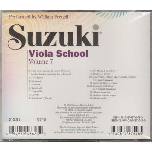 Suzuki Viola School CD, Volume 7, Performed by Preucil