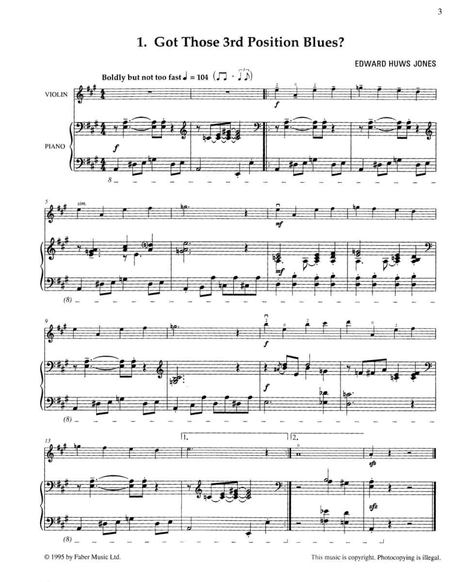Jones, Edward Huws - Got Those Position Blues? - Violin and Piano - Faber Music Edition