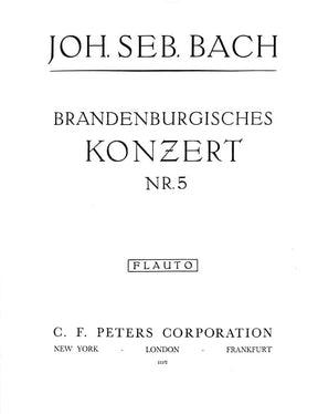 Bach, JS - Brandenburg Concerto No. 5, BWV 1050 - Flute Part - Peters Edition