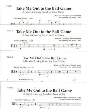 Tilzer/Norwith - Take Me Out to the Ballgame, for 4 Violas Edited by Grier Published by Latham Music