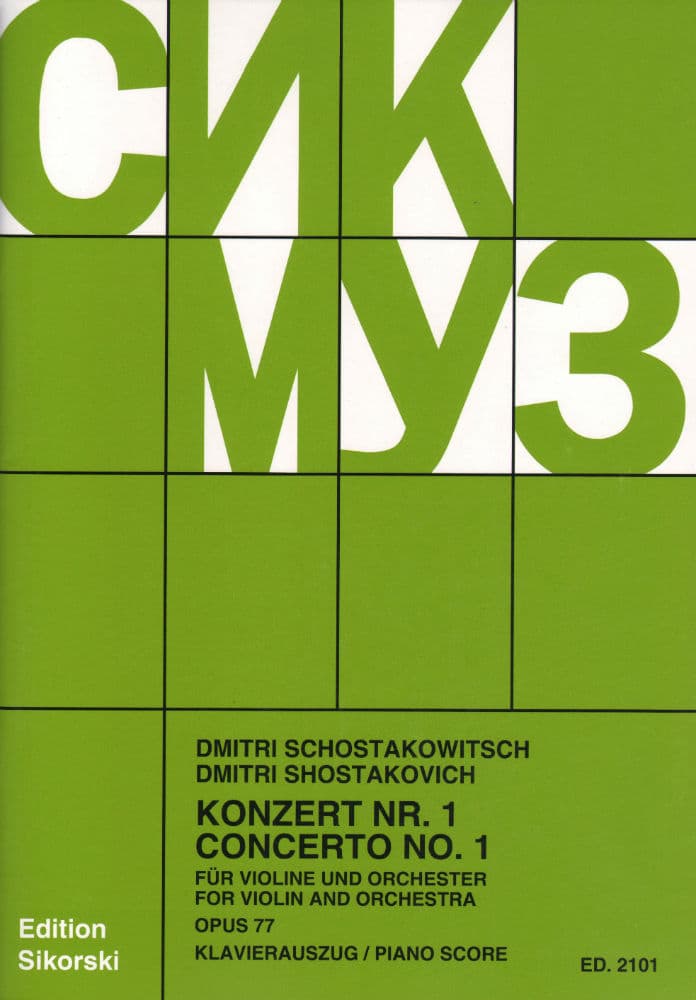 Shostakovich, Dmitri - Concerto No 1 Op 77 - for Violin and Piano - Edition Sikorski