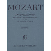 Mozart, WA - Divertimento in E-flat Major, K 563 - Violin, Viola, and Cello - edited by Wolf-Dieter Seiffert - G Henle Verlag URTEXT