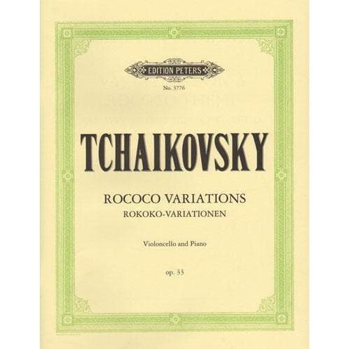 Tchaikovsky, Pyotr Ilyich - Variations on a Rococo Theme Op 33 For Cello and Piano Peters Edition