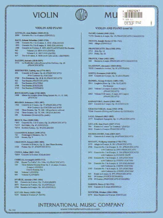 Rachmaninov, Sergey - Vocalise Op 34, No 14 - Violin & Piano - arranged by M Press - edited by Josef Gingold - International Music Company Edition