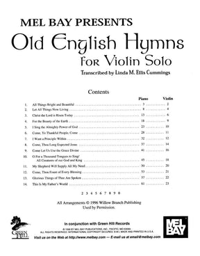 Ellis Cummings, Linda M - Old English Hymns for Solo Violin with Piano Accompaniment - Book/Online Audio - Mel Bay Publication