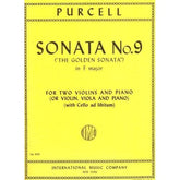 Purcell, Henry - Sonata No 9 in F Major ("The Golden Sonata") - Two Violins (or Violin, Viola) and Piano, with Cello ad lib - edited by Waldemar Woehl - International Music Company