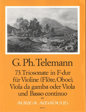 Telemann, Georg Phillip - Trio Sonata No 73 in F Major, TWV 42:F10 - for Violin, Viola, and Piano (Basso Continuo) - Aurea Amadeus