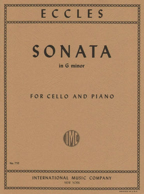 Eccles, Henry - Sonata in g minor - Cello and Piano - edited by Alfred Moffat - International Edition