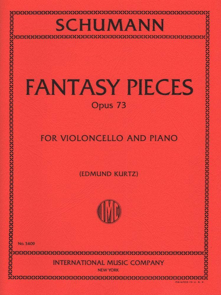 Fantasy Pieces, Op 73 - Schumann, Robert - Cello and Piano - edited by Kurtz - International Music Company