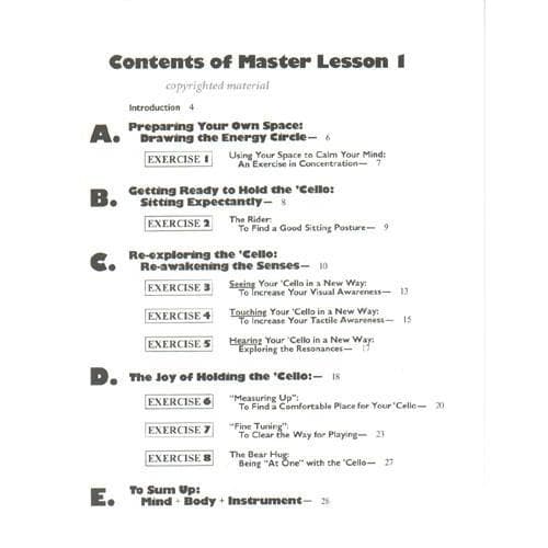 Wimmer The Joy of Cello Playing - Master Lesson 1. Published by Arioso Press.