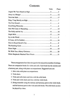 Christmas Solos for Beginning Viola, Level 1 - Viola Parts with Piano Accompaniment for Flexible Ensembles - by Craig Duncan - Mel Bay Publications