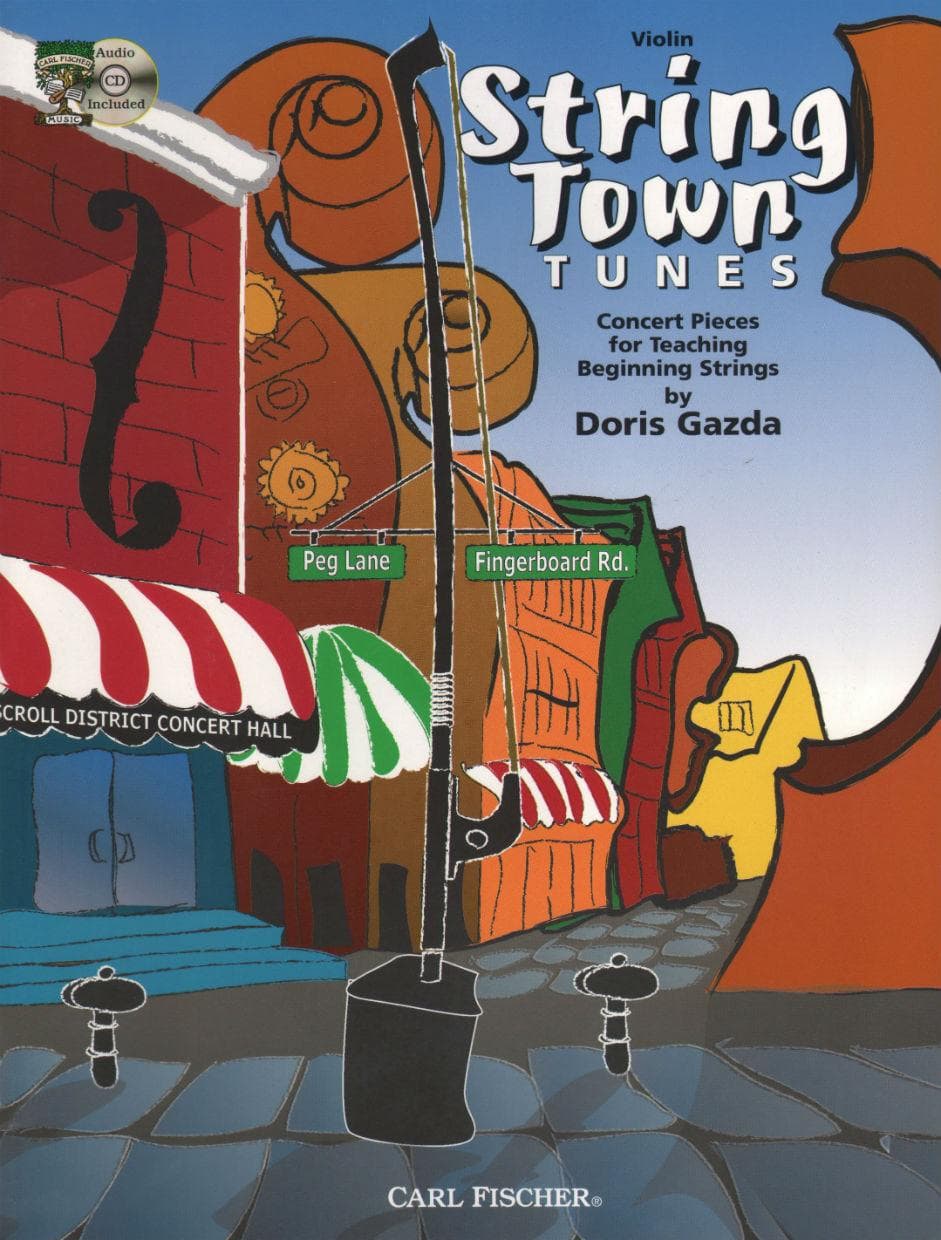 Gazda, Doris - String Town Tunes - Violin - Book/CD set - Carl Fischer Edition