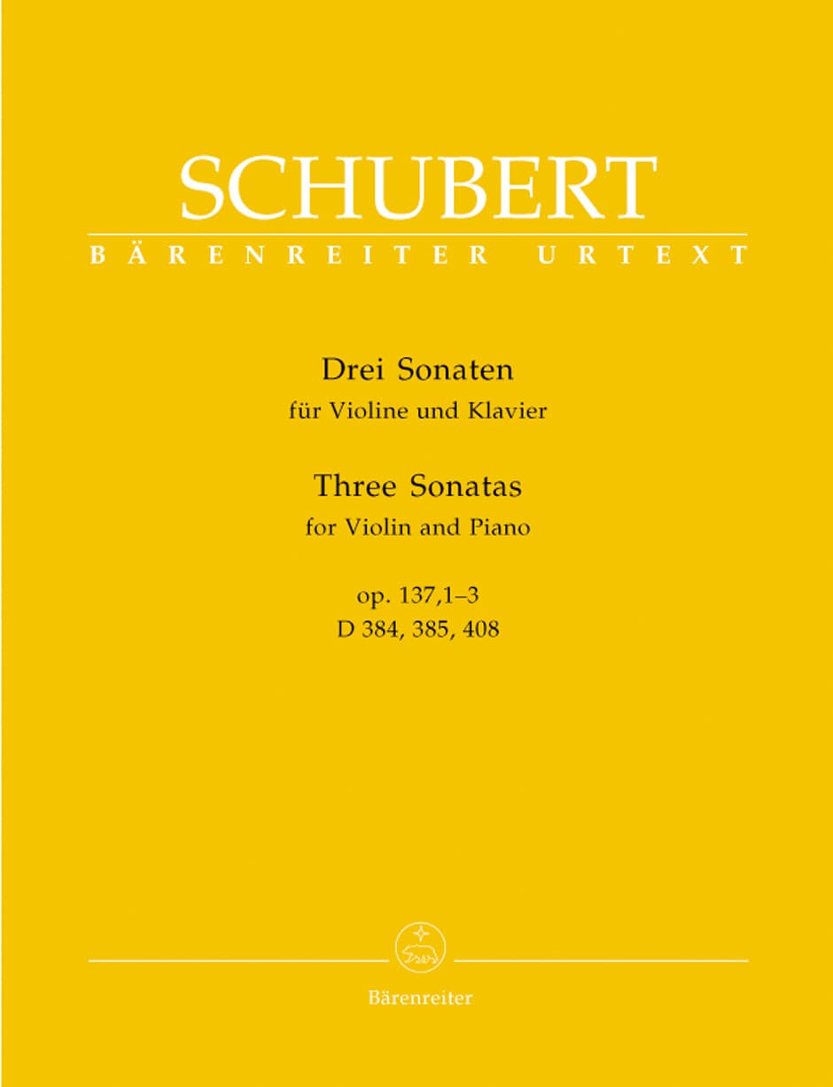 Schubert, Franz - Three Sonatinas, Op 137 For Violin and Piano URTEXT Published by Barenreiter