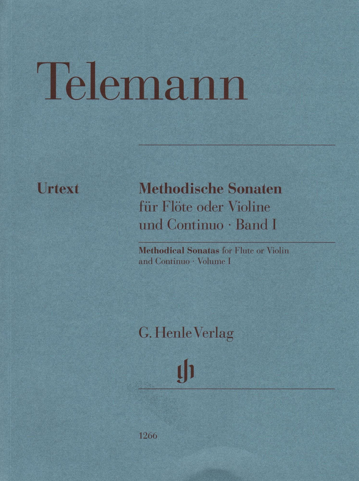 Telemann, G.P. - Methodical Sonatas - for Violin and Continuo - Edited with Figured Bass realization by Wolfgang Kostujak - G Henle URTEXT