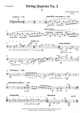 Bolcom, William - String Quartet No. 2 - Score and Parts - Edward B. Marks Music Company