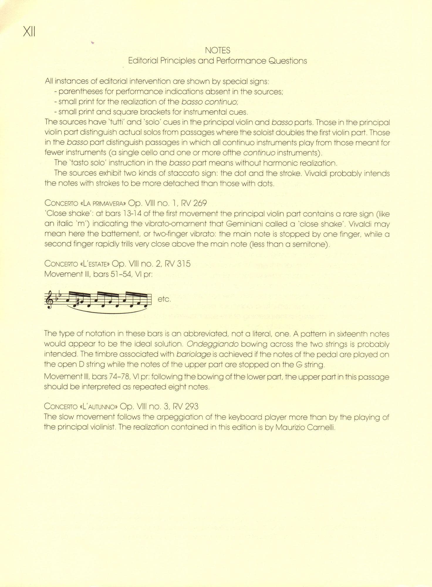 Vivaldi, Antonio - The Four Seasons (Complete) - for Violin and Piano - reduction by Maurizio Carnelli - Ricordi