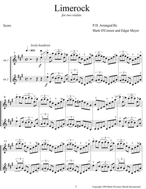 O'Connor, Mark - Limerock for 2 Violins - Score - Digital Download