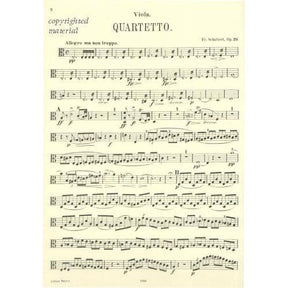 Schubert, Franz - Nine Quartets, Volume 1 Edited by Herrmann Peters Edition