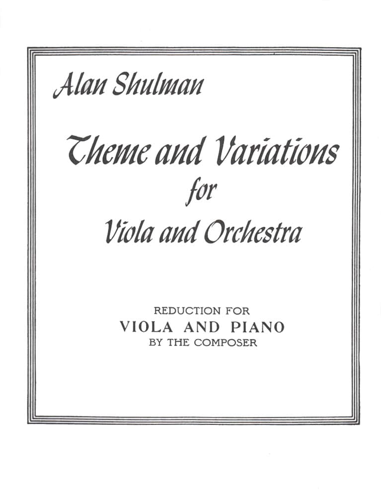 Shulman - Theme and Variations for Viola & Piano