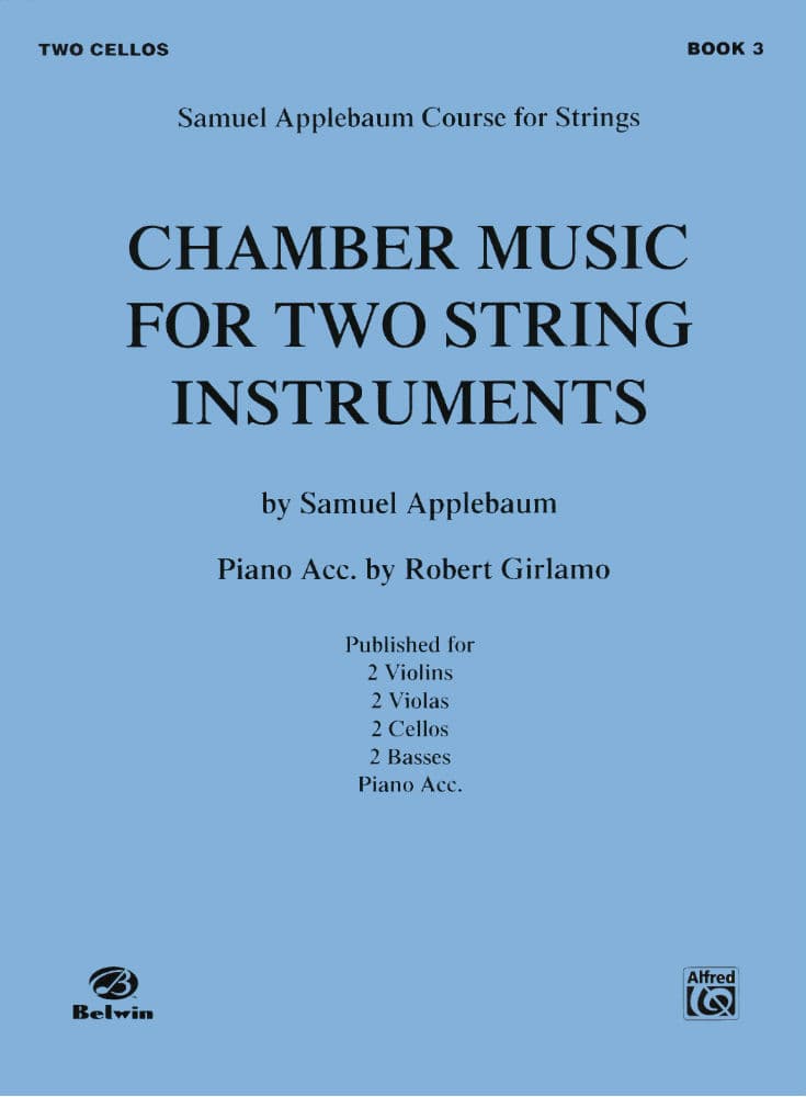 Applebaum, Samuel - Chamber Music For Two String Instruments - Book 3 for Cello - Belwin/Mills Publication