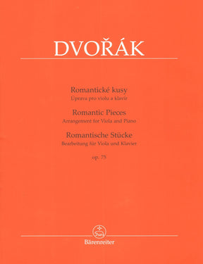 Dvorak, Antonin - Romantic Pieces, Op. 75 - for Viola and Piano - Barenreiter