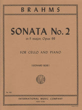 Brahms, Johannes - Cello Sonata No 2 in F Major, Op 99 - Cello and Piano - edited by Rose - International Music Company