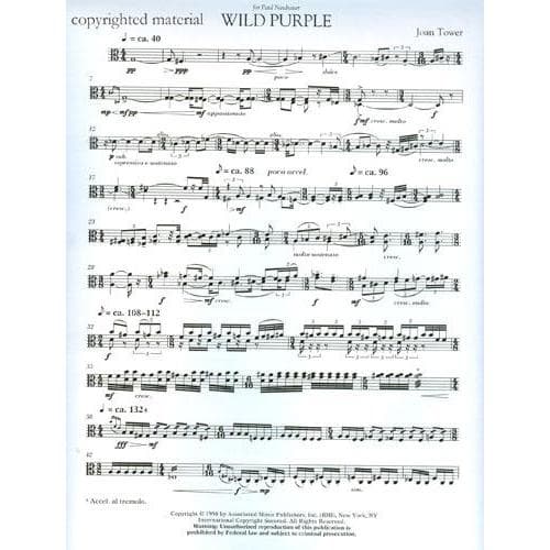 Tower - Wild Purple for Solo Viola Published by Hal Leonard