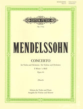 Mendelssohn, Felix - Concerto in E minor, Op 64 - Violin and Piano - edited by Carl Flesch - Edition Peters