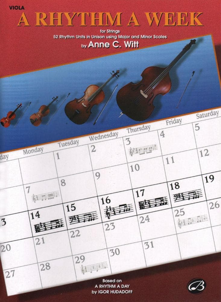 Witt - A Rhythm a Week, Viola Published by Alfred Music