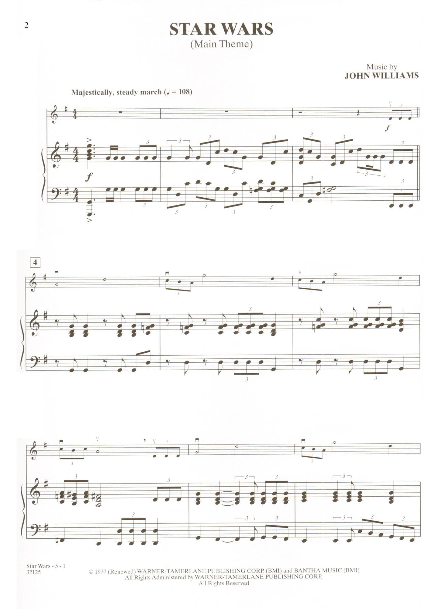 Williams, John - Star Wars for Violin and Piano - Published by Alfred Music.